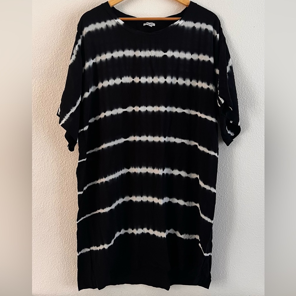 Large Black tie dye dress shirt